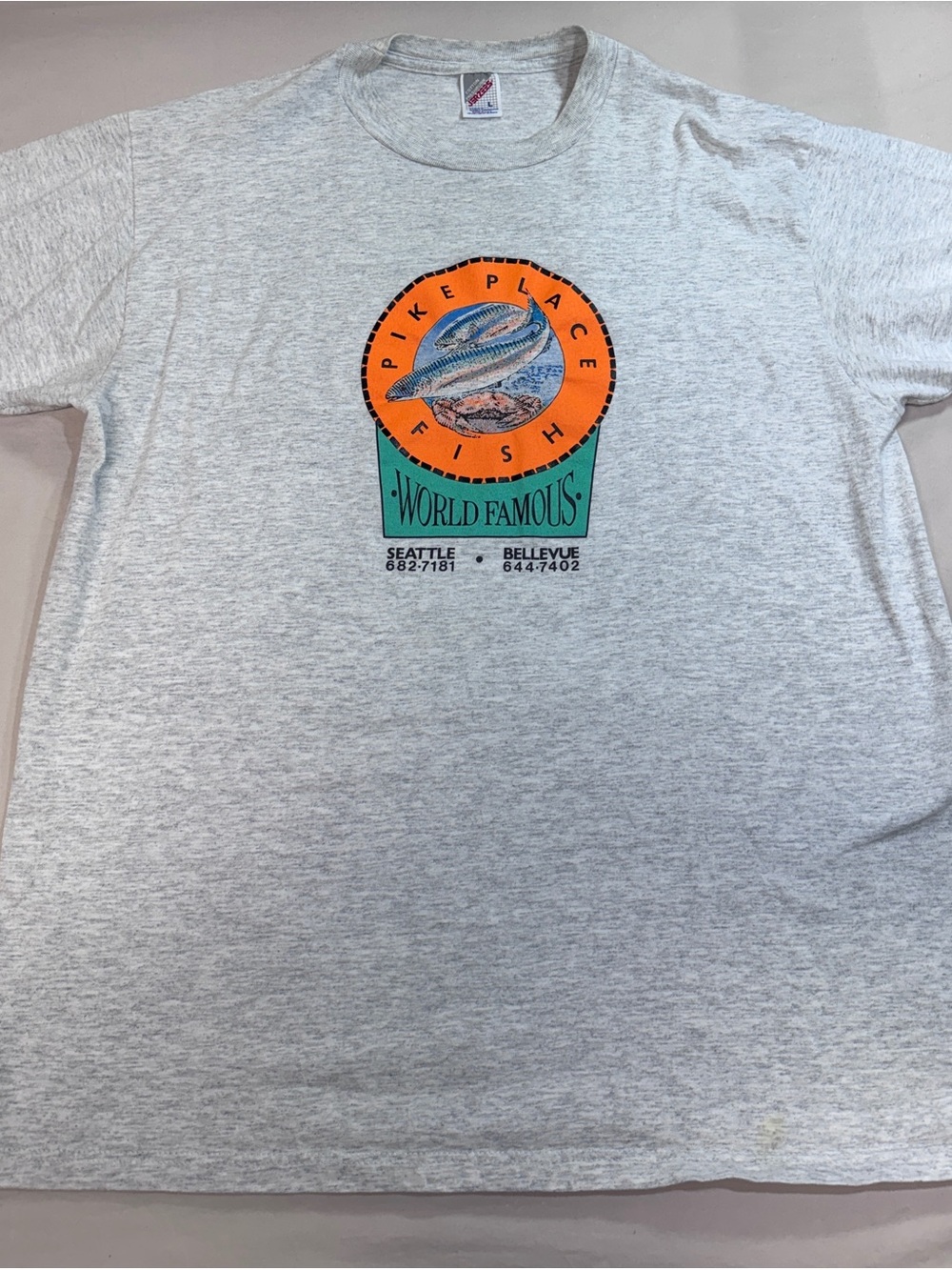 Pike Place Fish Vintage Trout T Shirt 1994 Men’s L Seattle Printed In The USA